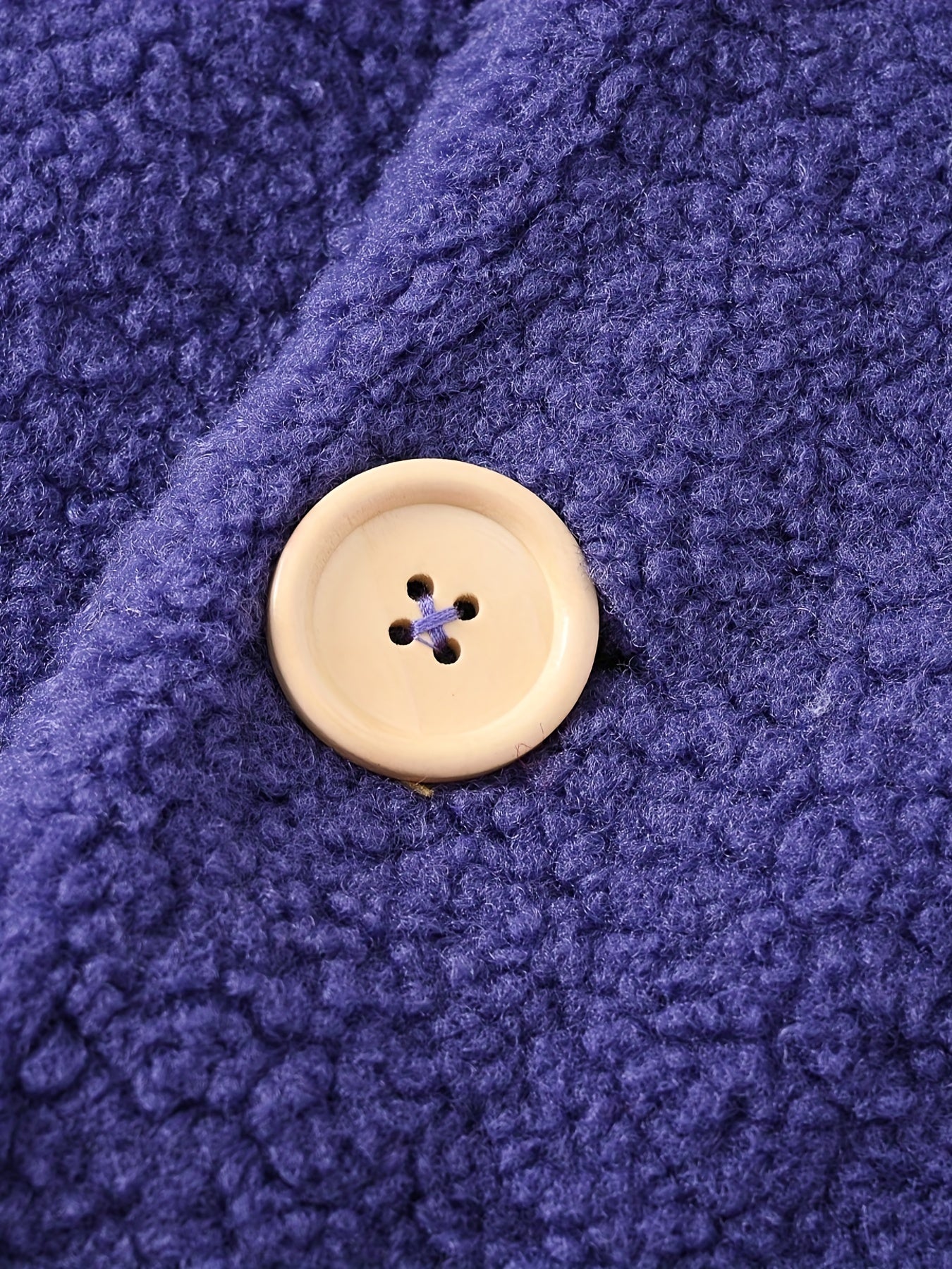 Girls' Cozy Fleece Jacket - Two-Tone Color Block with Plush Lining, Long Sleeves & Button Front, Casual Korean Style Winter Outerwear for Youngsters, Youngsters'S Winter Jacket | Buttonup Front Jacket | Plush Lining Jacket