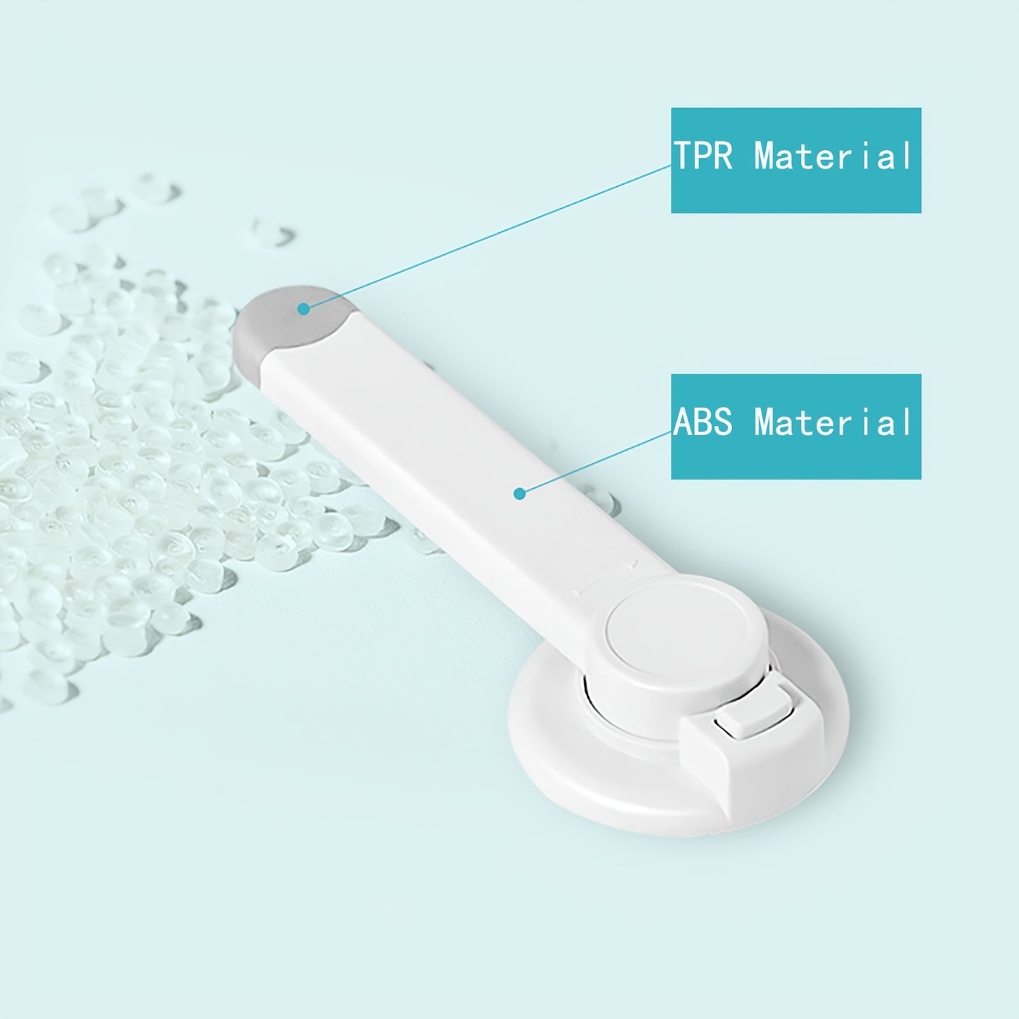 AirXing & Pet Safety Toilet Lock - White Plastic Childproof Latch with Easy-Install Design, Prevents Unauthorized Use for Youngsters & Pets, Secure Bathroom Access, Pet Safety Device, Modern Toilet Accessory, Durable Plastic