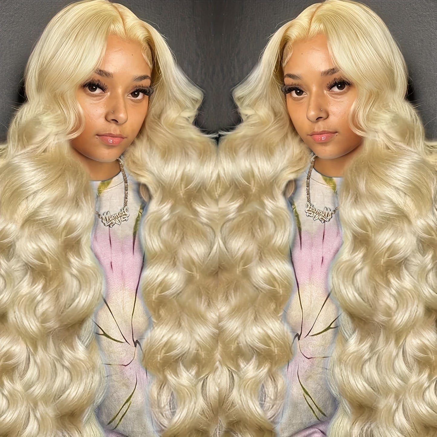 613 Lace Front Wigs Human Hair 180% Density 13x6 HD Transparent Lace Front Body Wave Wigs Human Hair Pre Plucked with Baby Hair Wigs 613 Blonde Lace Frontal Human Hair Wigs(16-36 inch, 613)