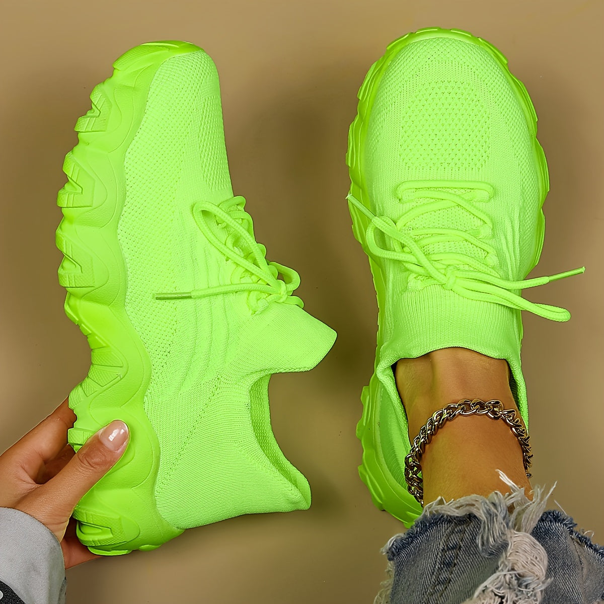 Women'S Casual Sports Sneakers, Striped Low Top Slip-On Shoes with Round Toe, Non-Slip Rubber Sole, Fabric Upper & Inner, All-Season Spring Footwear