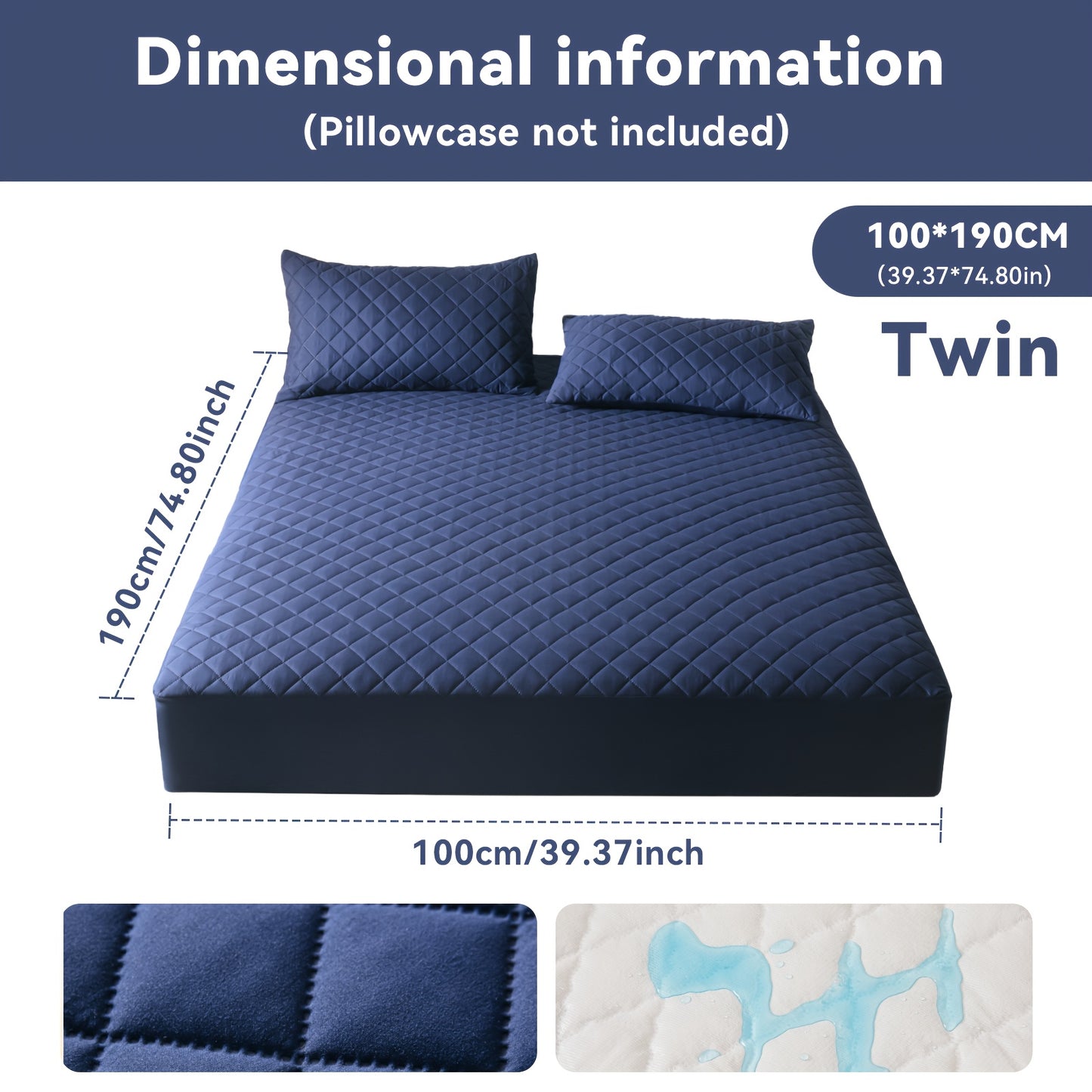 Layered Waterproof Mattress Protective Cover, (excluding Pillowcase)Soft And Comfortable Bedding Mattress Cover, Breathable Bed Sheet Mattress Protective Waterproof, Thickened Bed Cover Suitable for Bedrooms, Guest Rooms, Sin