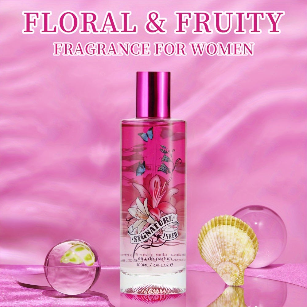3.4Fl Oz Women's Eau De Parfum - Floral Fruity - With Mango, Grapefruit, Wild Strawberry And Apple- Medium Intensity Perfume