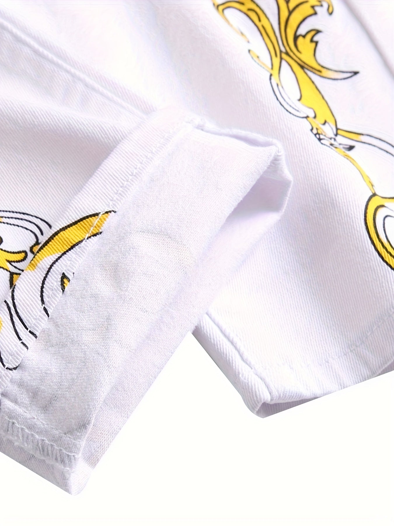 Mens Printed Jeans - Premium Jeans for Men Slim Fit - Skinny Stretch Denim Printed Pants for Men