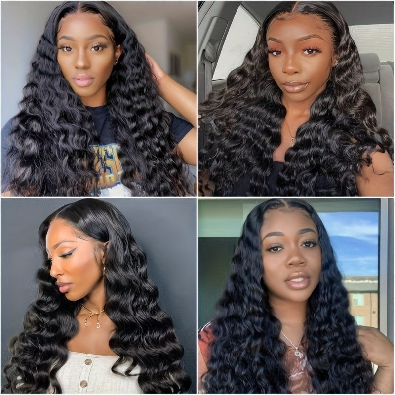 30Inch Human Hair Wigs for Women: 13x6 Deep Curly Pre Plucked Loose Deep Wave Full Density Hd Transparent Frontal Wig