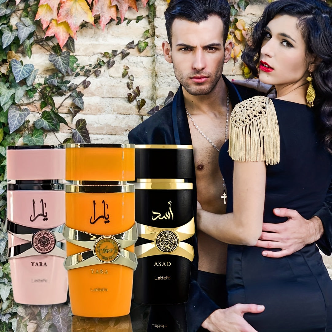 Eau De Parfum Gift (Yarafor Women, Yara Tous For Women Or Asad For Men) 3.4 0unce/3.38 Oz Each