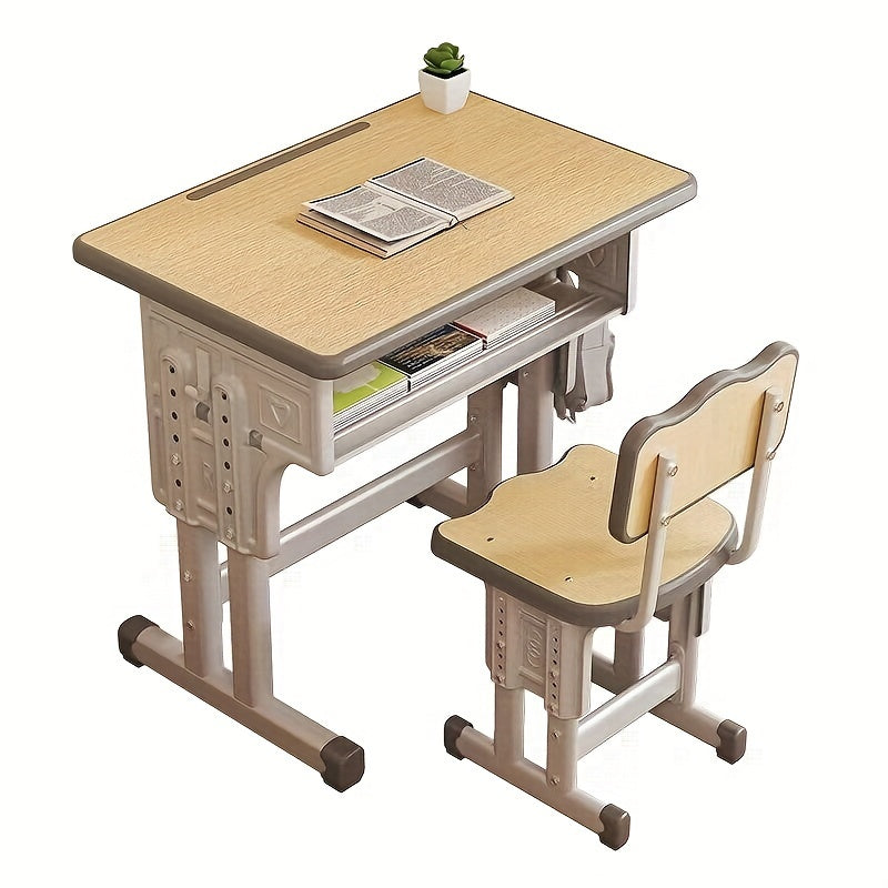 Children Study Desk Desk Homework Desk Training Class Chair Combination Set, Table And Chair Can Be Raised And Lowered