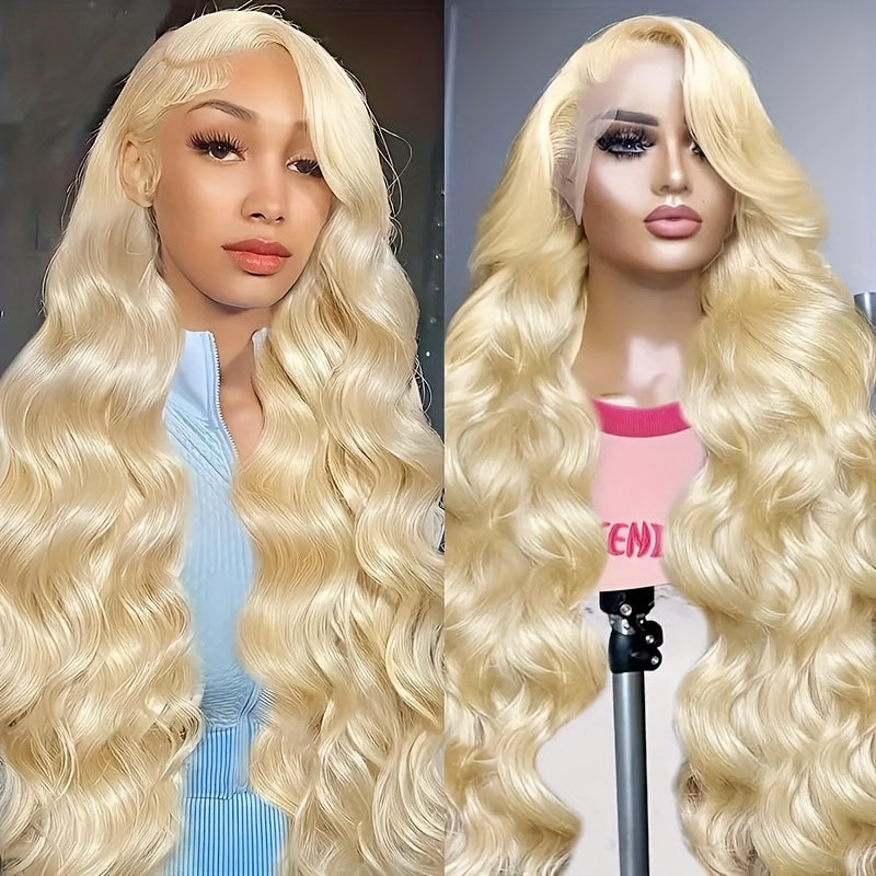 613 Lace Front Wig Human Hair 13x4 Body Wave Lace Frontal Wigs Human Hair Blonde Lace Front Wigs Human Hair 180 Density 613 HD Lace Front Wigs Human Hair Pre Plucked with Baby Hair 22-24 Inch