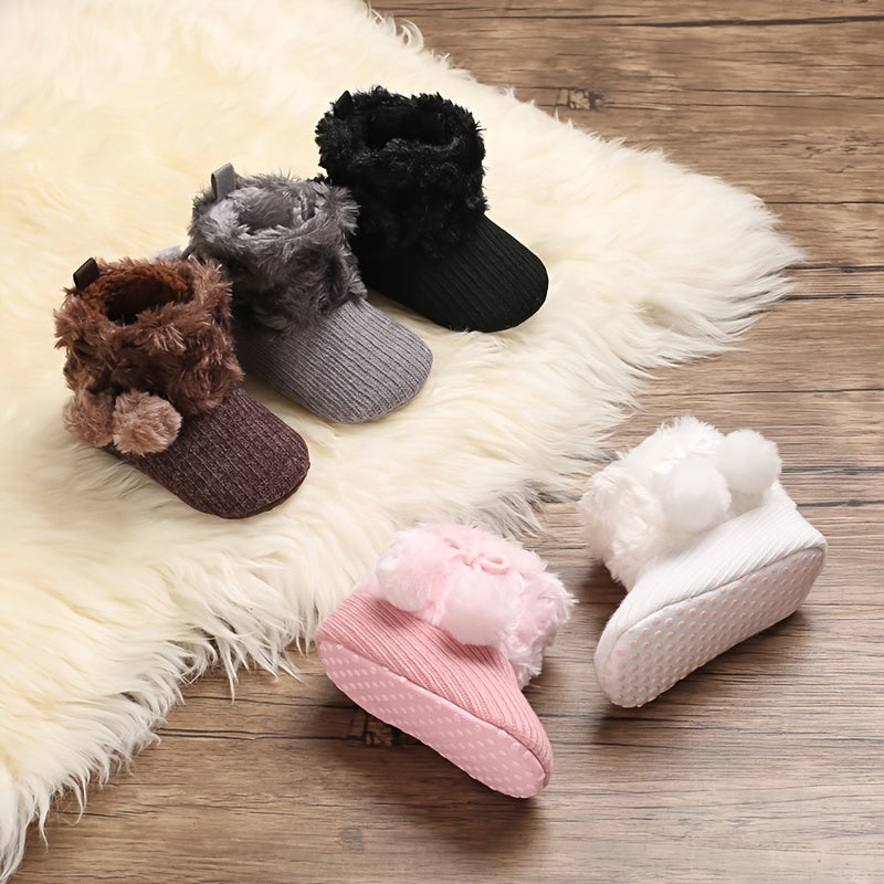 Toddler Baby Girl's Boots Plus High Top Slippers Indoor Shoes For Winter