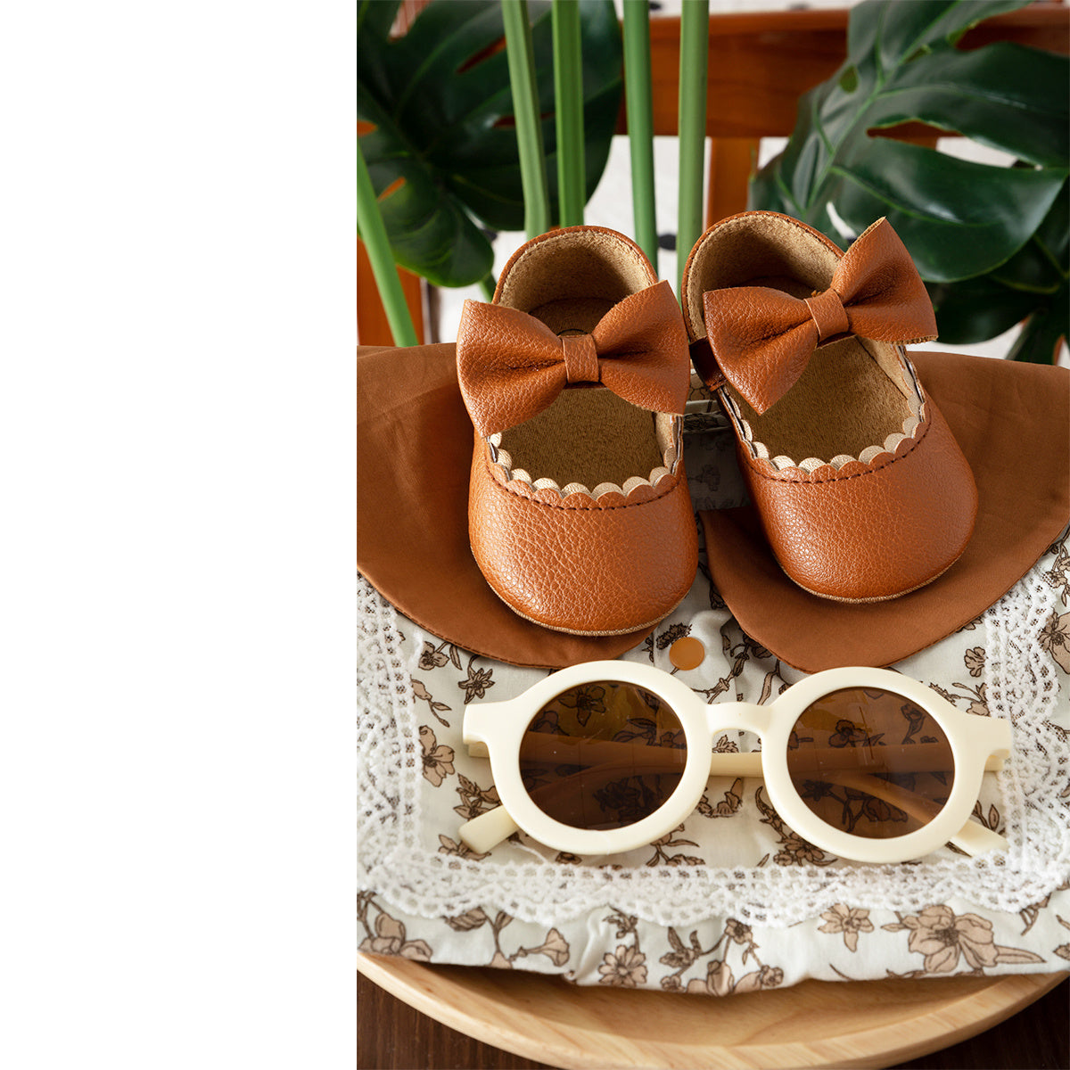 Infant Baby Girls Mary Jane Flats, Soft Sole Princess Dress Shoes Crib Shoes First Walker Shoes