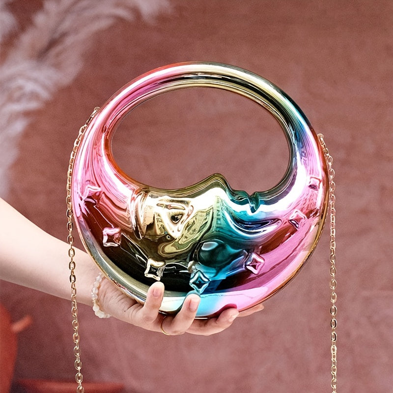 Luxury Women's Party Prom Box Evening Clutch Acrylic Transparent Clutch Waterproof Crossbody Bag Tready Bride Bag, Perfect For Party, Wedding, Dinner/Banquet, Matching With Wedding Dress,Formal Dresses, Prom Dress, Birthday D