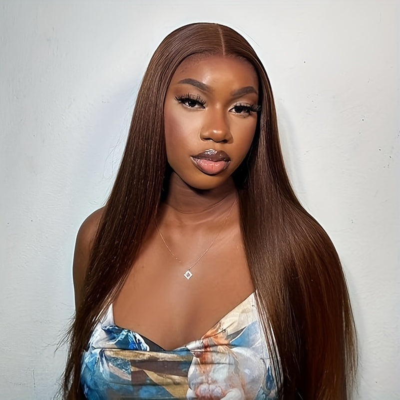 Brown Bunches Of Human Hair, Light Brown Straight Hair Bunches, 3 Brazilian Straight Hair Bunches, 100% Human Hair, Women'S Hair Extension