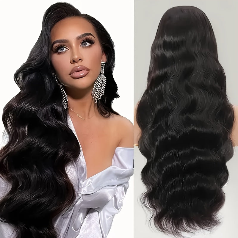 200% 13*4 Glueless wig HD Lace Body Wave Human Hair Wigs For Women 8-34 Inch Glueless Human Hair Wigs Natural Color