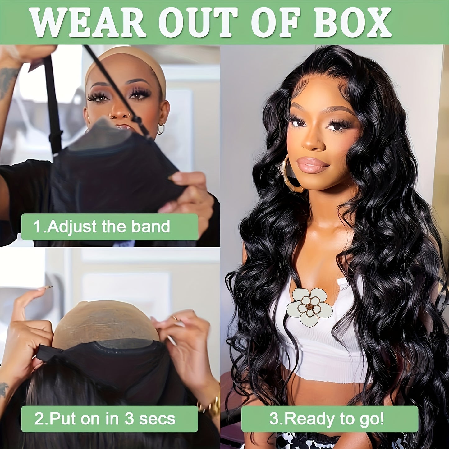 Bye Bye Knots Wig Glueless Wigs Human Hair Pre Plucked Pre Cut 6x4 HD Lace Closure Wigs Human Hair Body Wave Lace Front Wigs Human Hair For Women Put On And Go Wig 180%