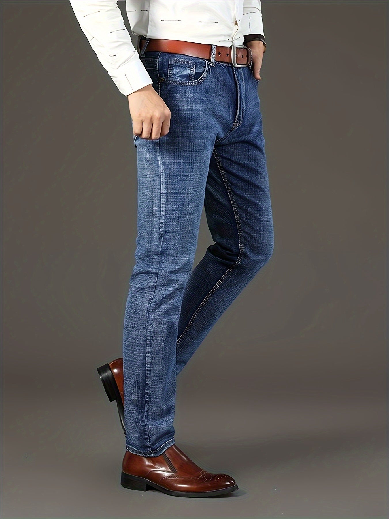 New Seasonal Chinese-Style Straight-Leg Jeans for Men, Suitable for Business And Casual Wear.
