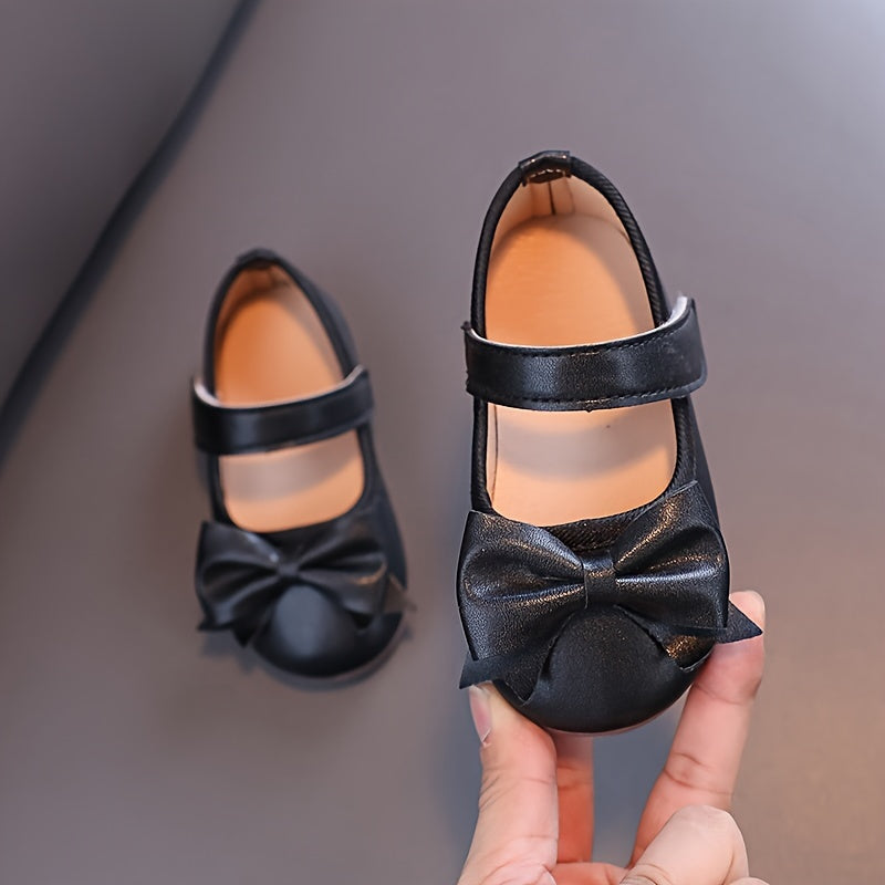 [Mary Jane | Soft] Soft Non-slip Mary Jane Flats | Girls Shoes Princess Shoes with Bow Decor