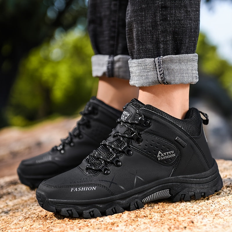 Men's Fashion Hiking Boots, Lightweight Wear-resistant Non-slip Durable Comfortable Boots For Outdoor Hiking Trekking Camping