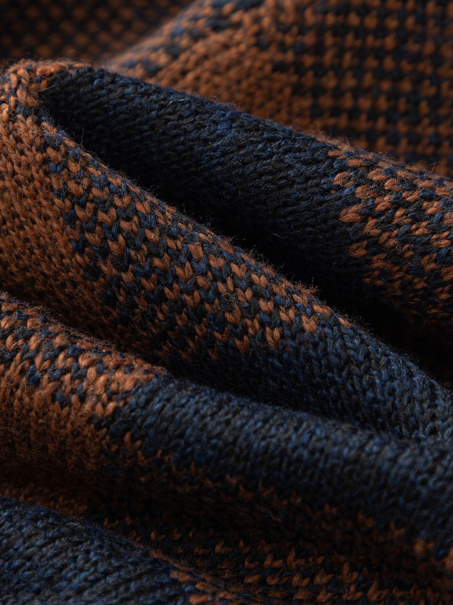 All Match Knitted Plaid Hooded Cardigan Jacket, Men's Casual Warm Slightly Stretch Zip Up Jacket Coat For Fall Winter