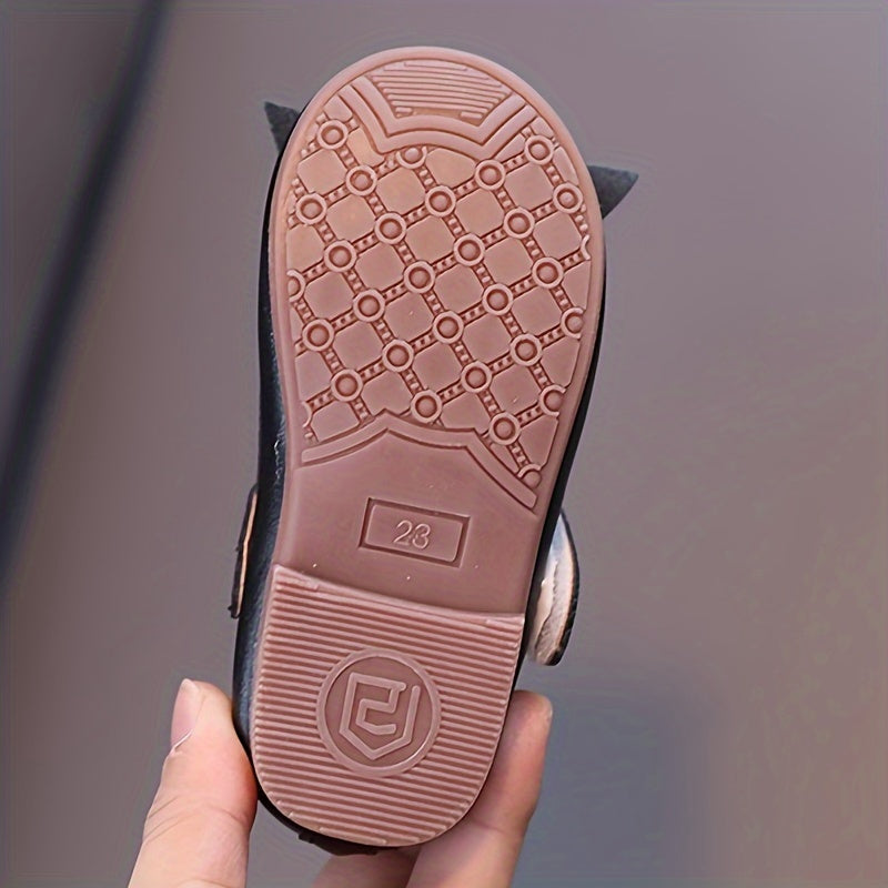 [Mary Jane | Soft] Soft Non-slip Mary Jane Flats | Girls Shoes Princess Shoes with Bow Decor