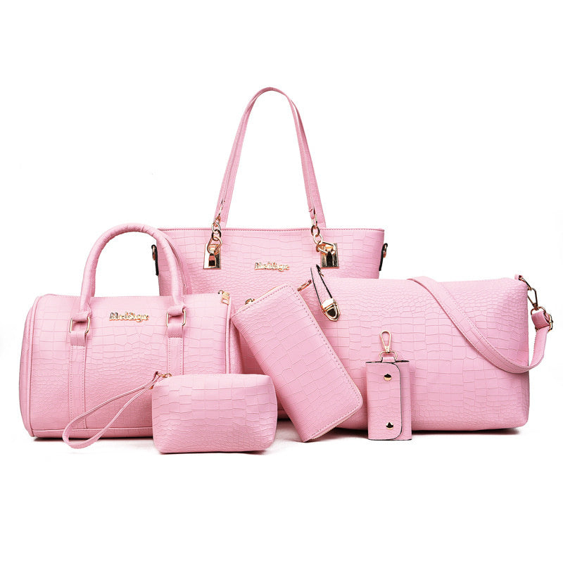 Fashion Versatile Snakeskin Pattern Women's Bags European And American Multi-Piece Sets