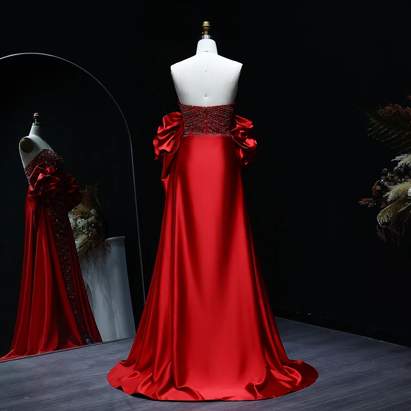 Sharon Said Luxury Arabic Dusty Rose Evening Dresses with Cape Dubai Strapless Midi Women Wedding Party Gowns SS492 Customized