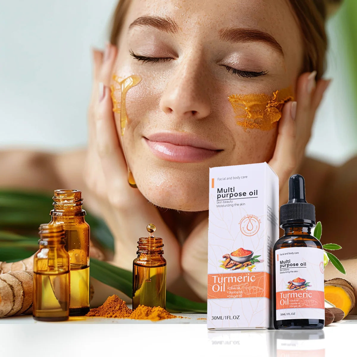 30ml Tumeric Essence Hair Care Onion Oil Plant Extraction Growth Oil Custom Logo Scalp Care Products Fast