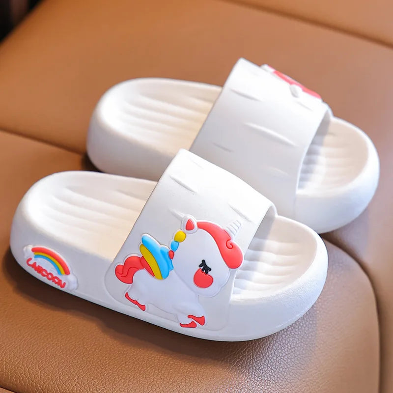 New Cute Children Slippers Flip Flops Soft Sole Cartoon Slipper Women Man Bathroom Sandal Non-slip Children Shoes Sandals