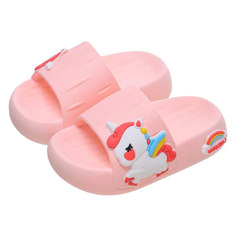 New Cute Children Slippers Flip Flops Soft Sole Cartoon Slipper Women Man Bathroom Sandal Non-slip Children Shoes Sandals
