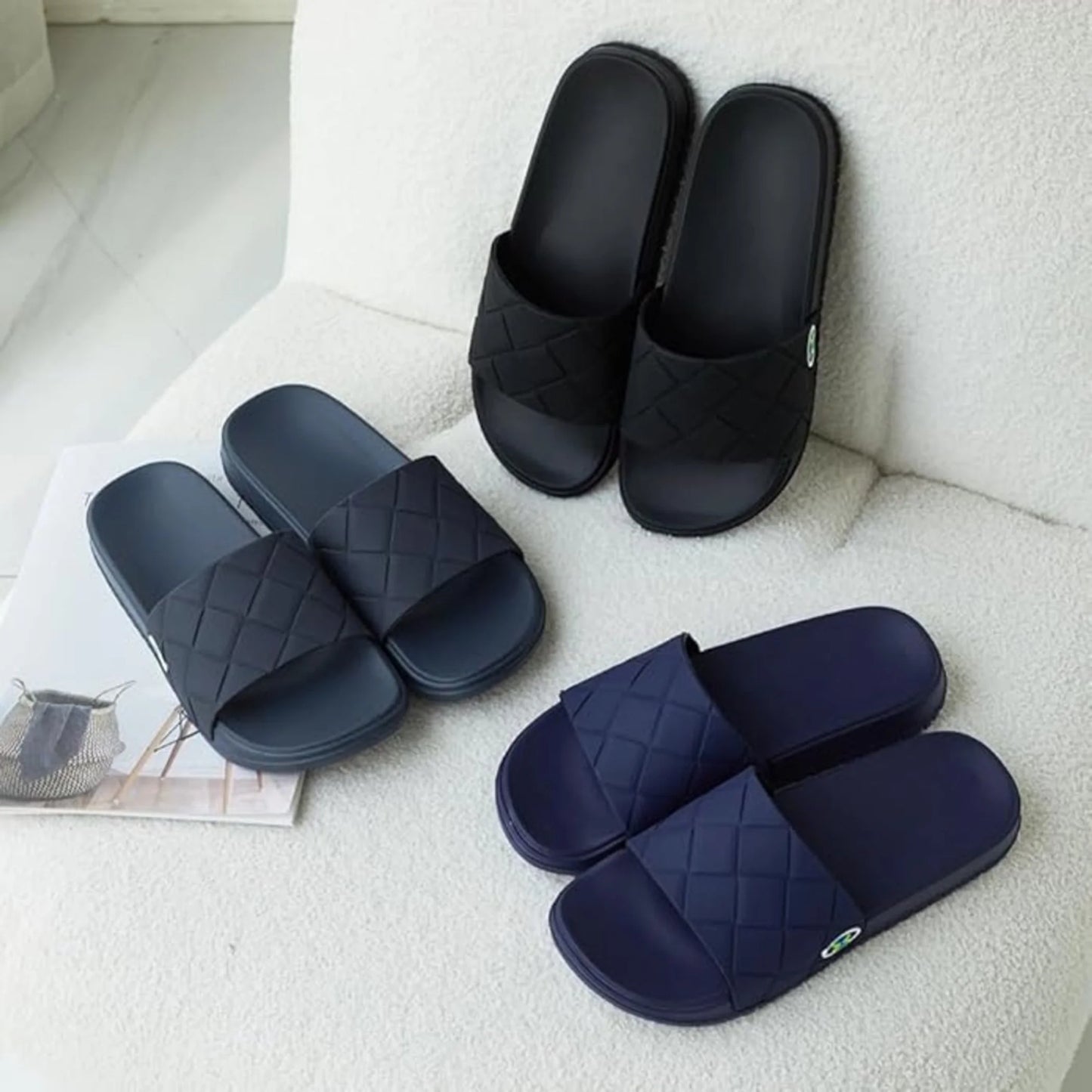 TD Men's Lightweight Open Toe Sandal Slipper Breathable for Indoor and Outdoor Use