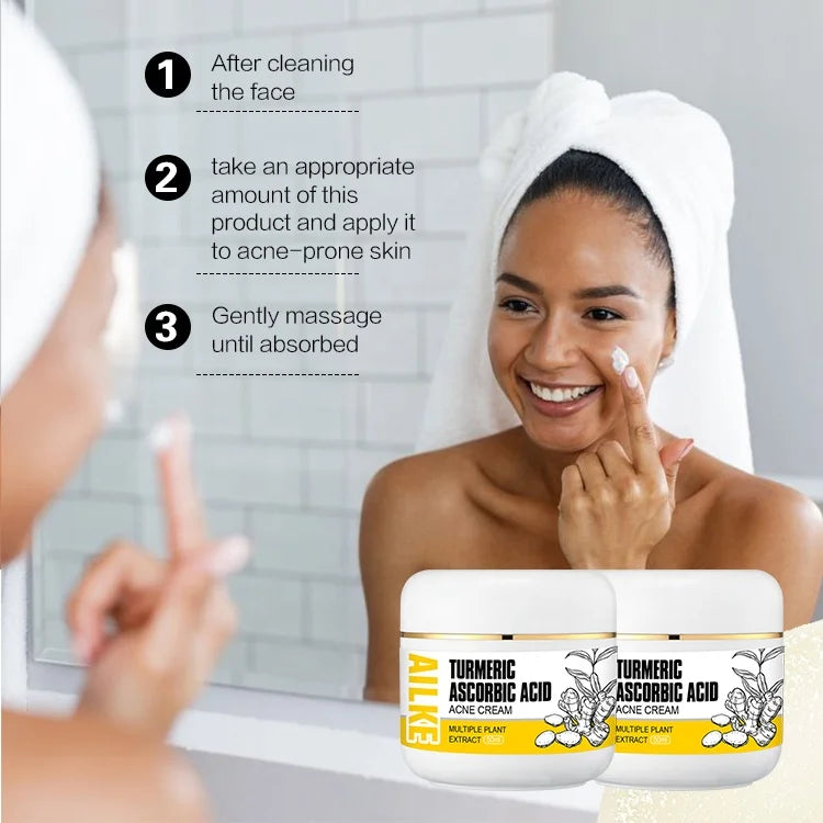 Manufacturer Facial Whitening Tumeric Herbal Scar Removal Anti Acne Night Cream for Face