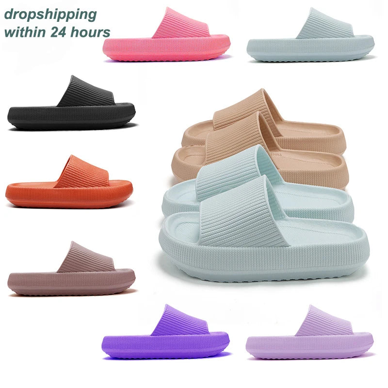 Sandal Dropshipping Slippers Women Custom Cushion Unisex Thick Sole Slide Sandals Dropshipping Suppliers Fast Delivery Shipping