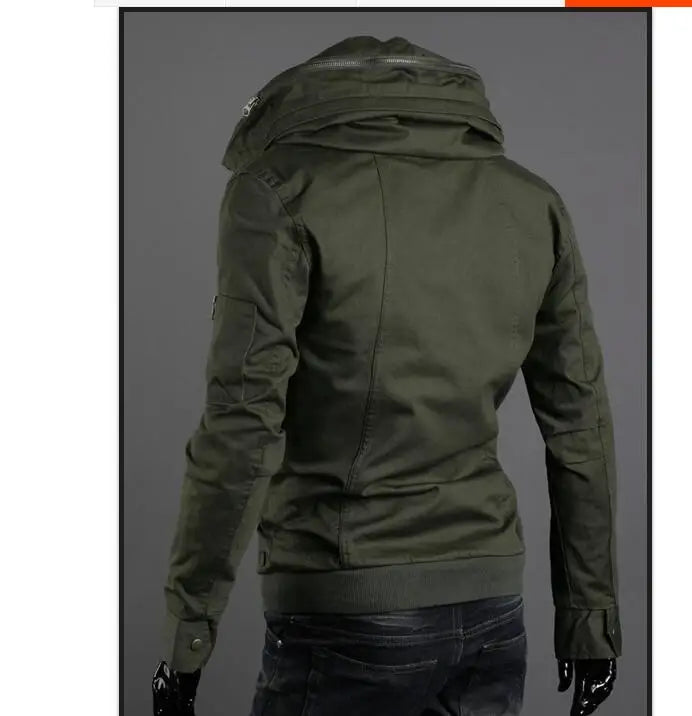 Jacket Men Youth Coat Winter Green Hooded 5XL Outer Clothing Slim