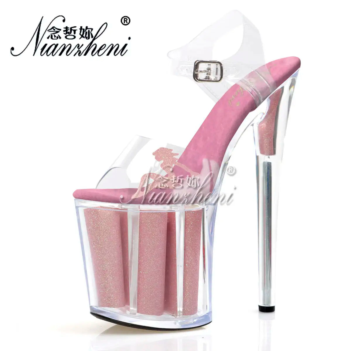 Stripper Heels NewModels 20cm Peep Toe Lady Fashion Pole Dance Shoes Elegant Platform Sandal Exotic Dancer Full Dress Nightclub