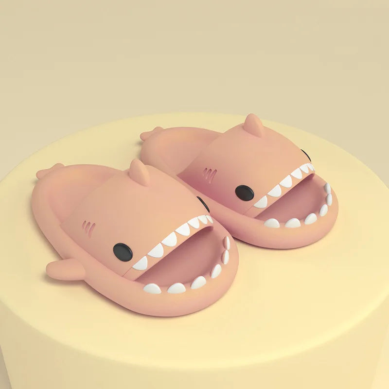 New Non-slip Children Shoes Sandals Children Slippers Shark Flip Flops Soft Sole Cartoon Slipper Women Man Bathroom Sandal