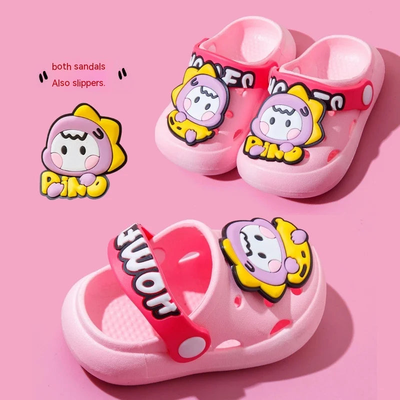 Cartoon Popular Mushroom Outdoor Cute Boys Sandal Light Breathable Casual Shoes Child Blue Shoes New Popular Summer Kids