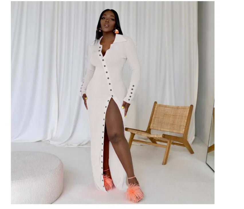 Custom Wholesale Winter Fall Women High - Quality Pit Stripe Multi - Button Skirt Fancy Dresses Ladies Women