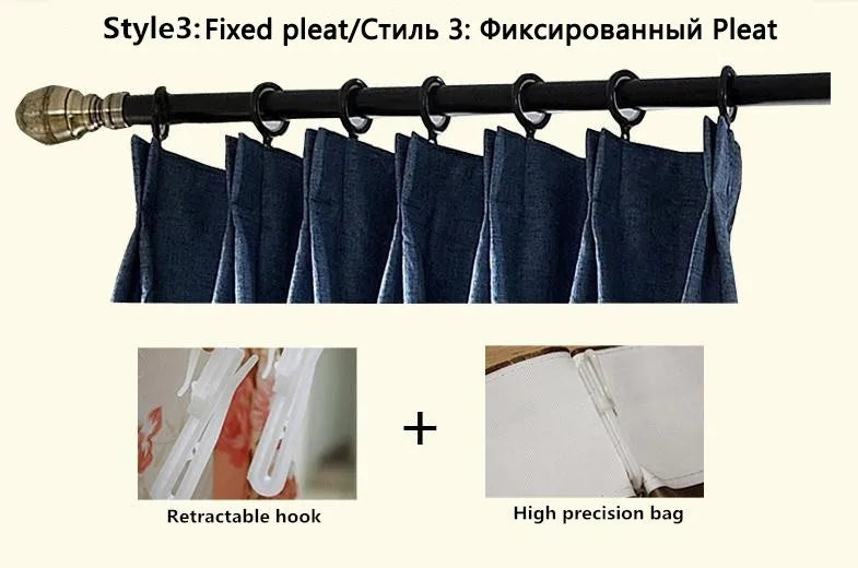 Curtains for Living Dining Room Bedroom American Pastoral Retro Floral Print Cotton and Linen Blackout Light Luxury