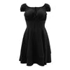 New Style Women Tie Front Square Neck Sexy Waist Ruffles Short Mini Flowy Dress Streetwear Summer Casual Dresses Ladies