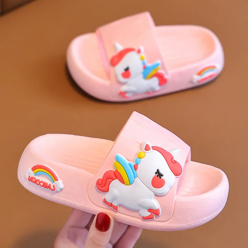 New Cute Children Slippers Flip Flops Soft Sole Cartoon Slipper Women Man Bathroom Sandal Non-slip Children Shoes Sandals