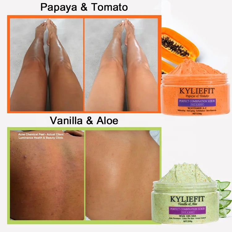 Organic Lemon Tumeric Skin Doctor Exfolianting Anti Acne Scar Brightening Lightening Face Scrub Cream for Man and Woman