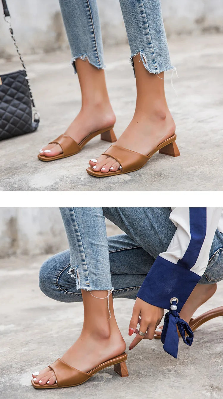 Eilyken Summer Brand Slippers Women Outdoor Beach Flip Flop Open Toe Flat Casual Low Heel Leisure Sandal Female Slides