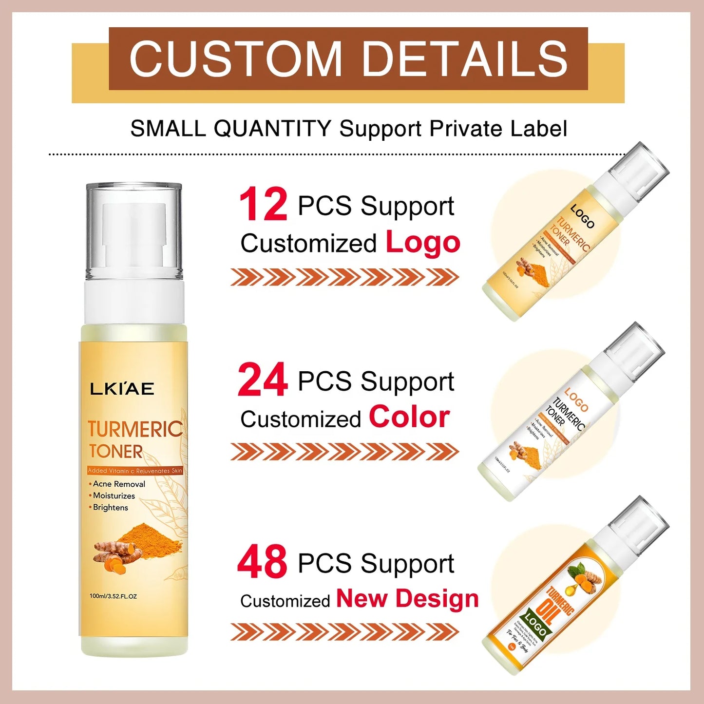 Ailke (New) Glowing Turmeric and Vitamine C Spray Acne Prone Moisturizing Tumeric Face Cosmetics Skin Toner for Oily