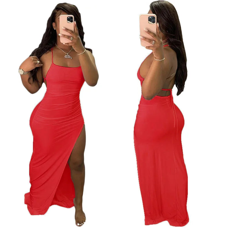 Women's Elegant Formal Party Evening Maxi Dress New Summer Casual Dresses Ladies Sleeveless Bodycon Natural Fashion Design