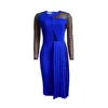 D249 New Arrival Fashion Mesh Splicing Slim Warp Hip Split Career Dresses Ladies Formal Dresses Women Office Dress