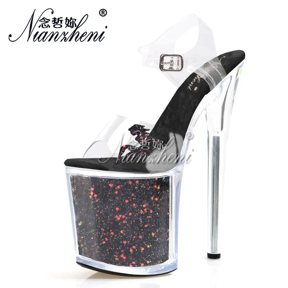 Stripper Heels NewModels 20cm Peep Toe Lady Fashion Pole Dance Shoes Elegant Platform Sandal Exotic Dancer Full Dress Nightclub