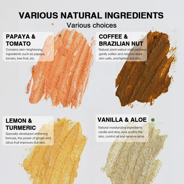 Organic Lemon Tumeric Skin Doctor Exfolianting Anti Acne Scar Brightening Lightening Face Scrub Cream for Man and Woman