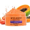 Kyliefit Tumeric Vc Brightening Face Papaya Exfoliating Private Label Whipped Body Bath Whitening Body Scrub for Acne
