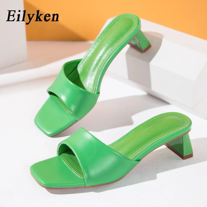 Eilyken Summer Brand Slippers Women Outdoor Beach Flip Flop Open Toe Flat Casual Low Heel Leisure Sandal Female Slides