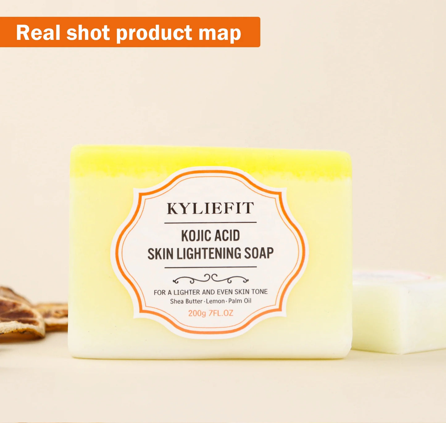 Kyliefit Skincare Tumeric and Facial Shea Butter Lemon Mens Bath Soaps Kojic Acid Soap for Bathing