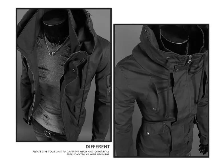 Jacket Men Youth Coat Winter Green Hooded 5XL Outer Clothing Slim