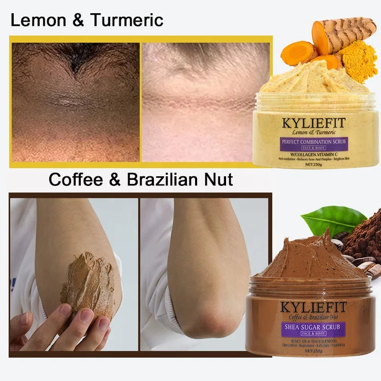 Organic Lemon Tumeric Skin Doctor Exfolianting Anti Acne Scar Brightening Lightening Face Scrub Cream for Man and Woman